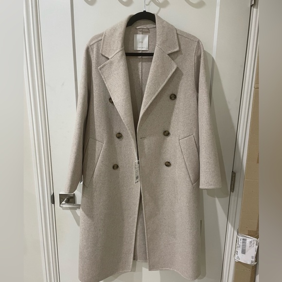 Mango handmade oversized wool coat XXS Light Pastel Grey Ref. 57025138 - Picture 6 of 9